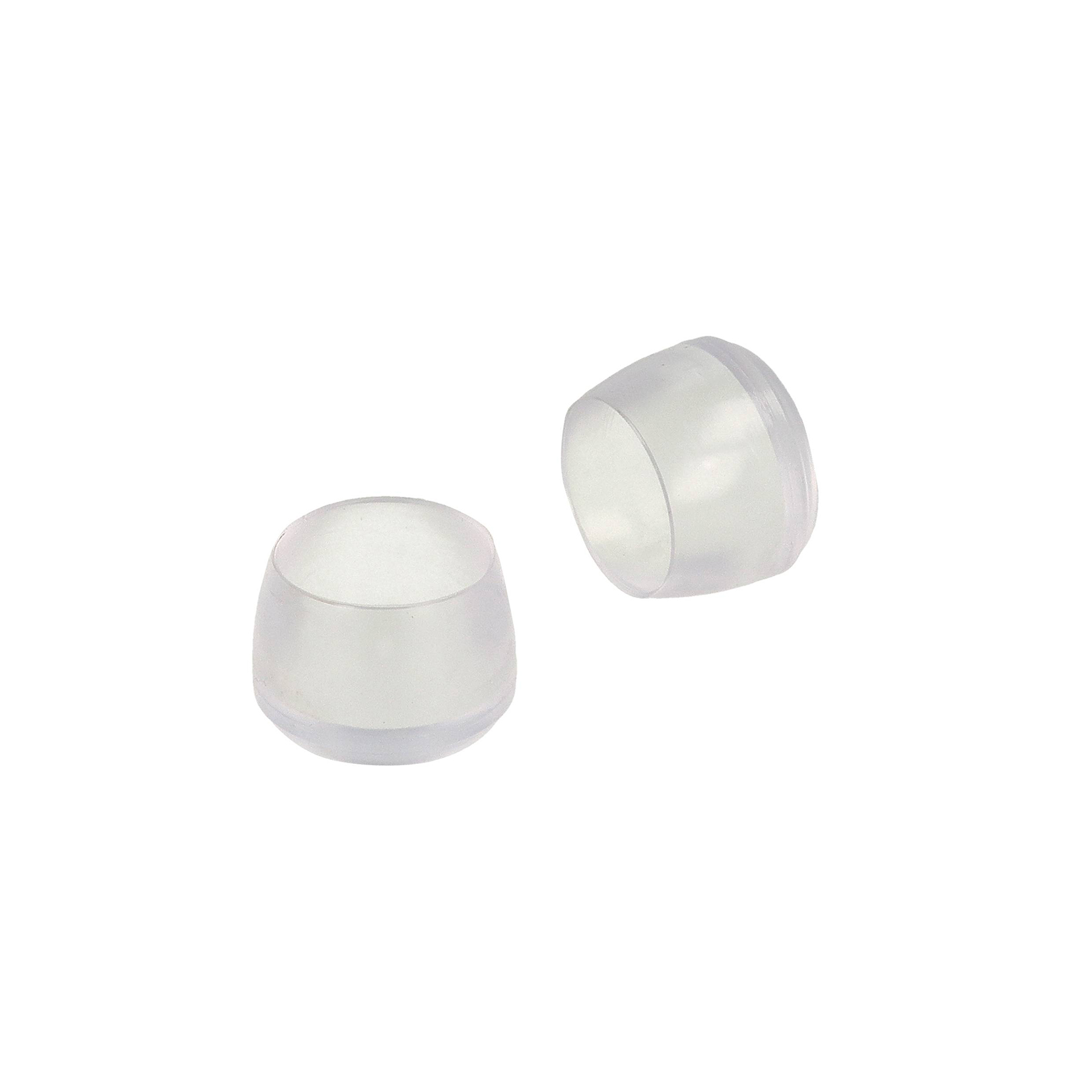 Puntali tondi PVC trasparente Ã˜ 22 mm. - 4 pz.