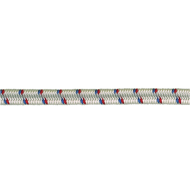 Corda elastica in polipropilene Ã˜ 8 mm. bianca inserti colorati 100 mt.