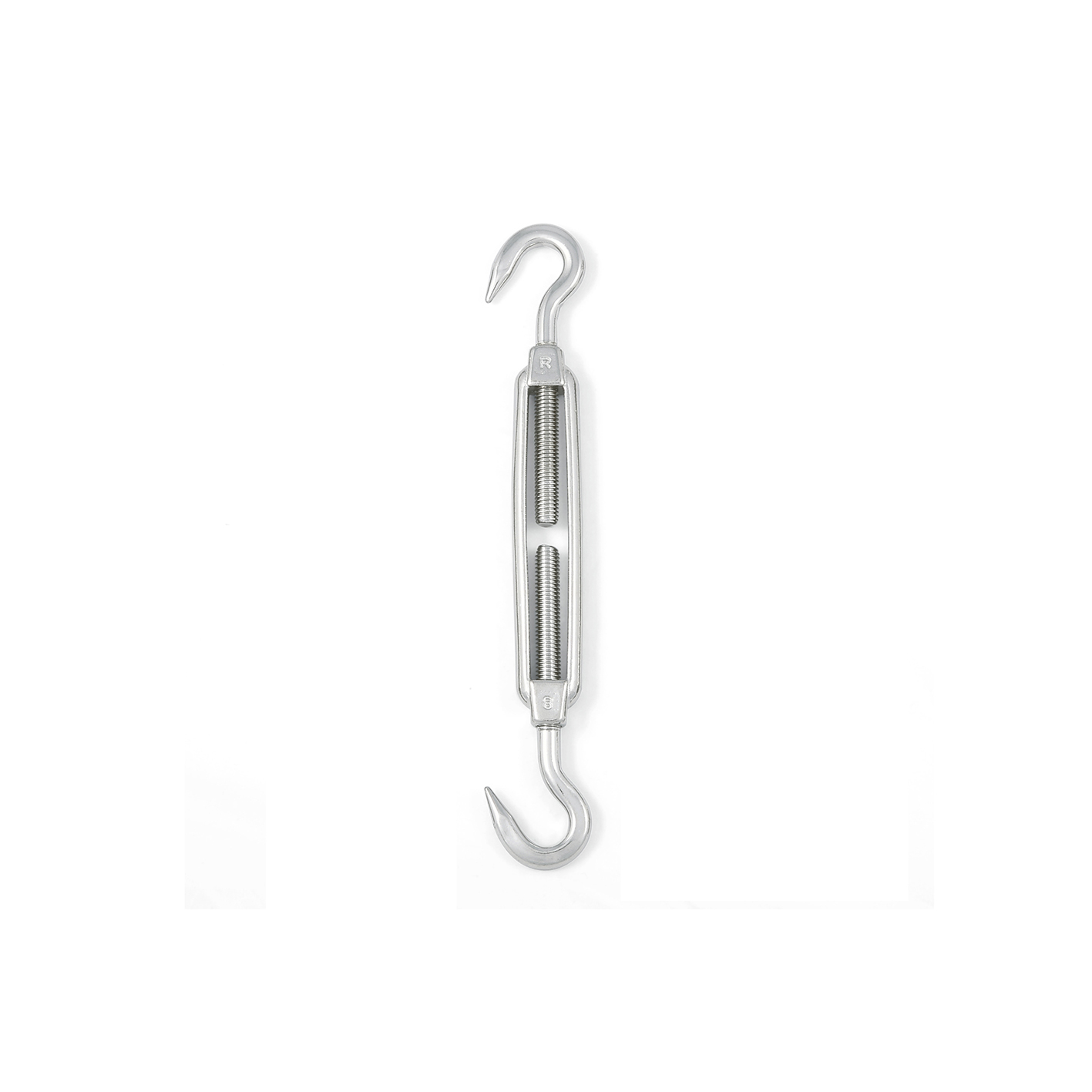 Tenditore a 2 ganci M8 mm. in acciaio Inox A4 - AISI 316