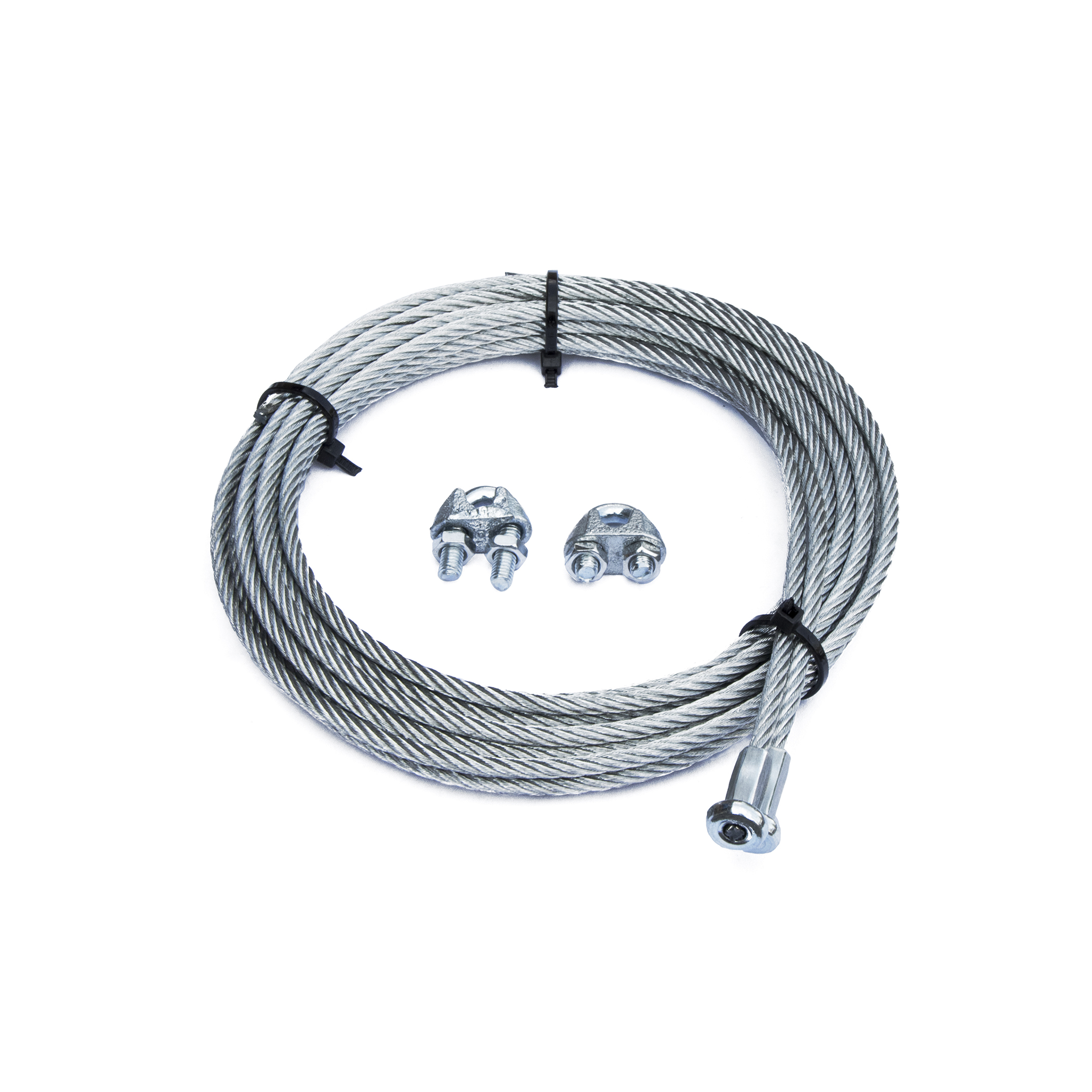 Kit per porte basculanti fune Ã˜ 4 mm. con gancio a T + 2 morsetti