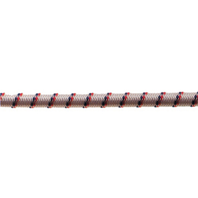 Corda elastica in polipropilene Ø 6 mm. bianca inserti colorati 120 mt.