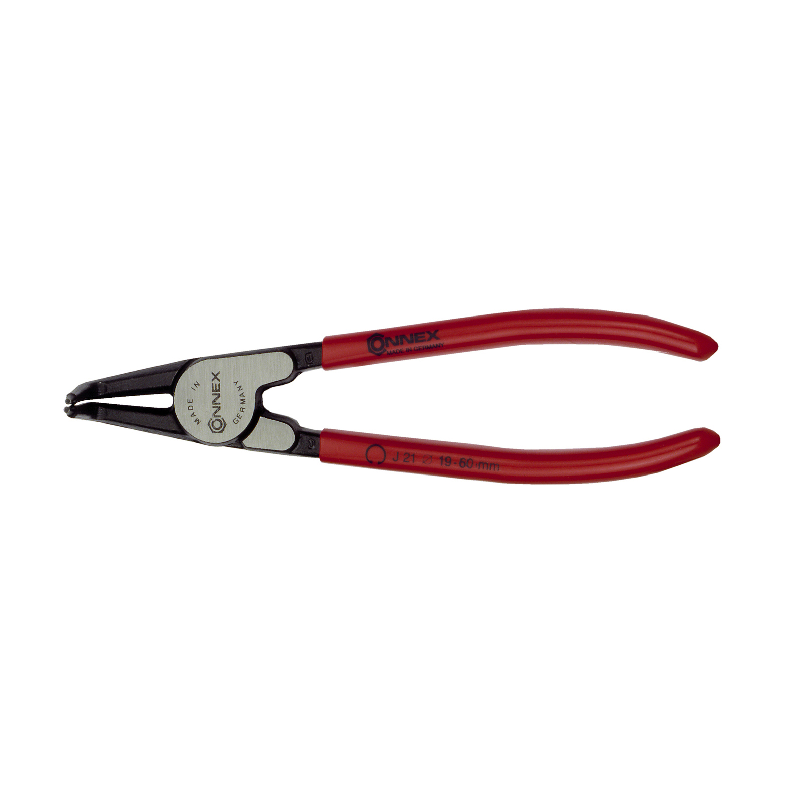 Pinza per anelli Seeger interni becchi curvi