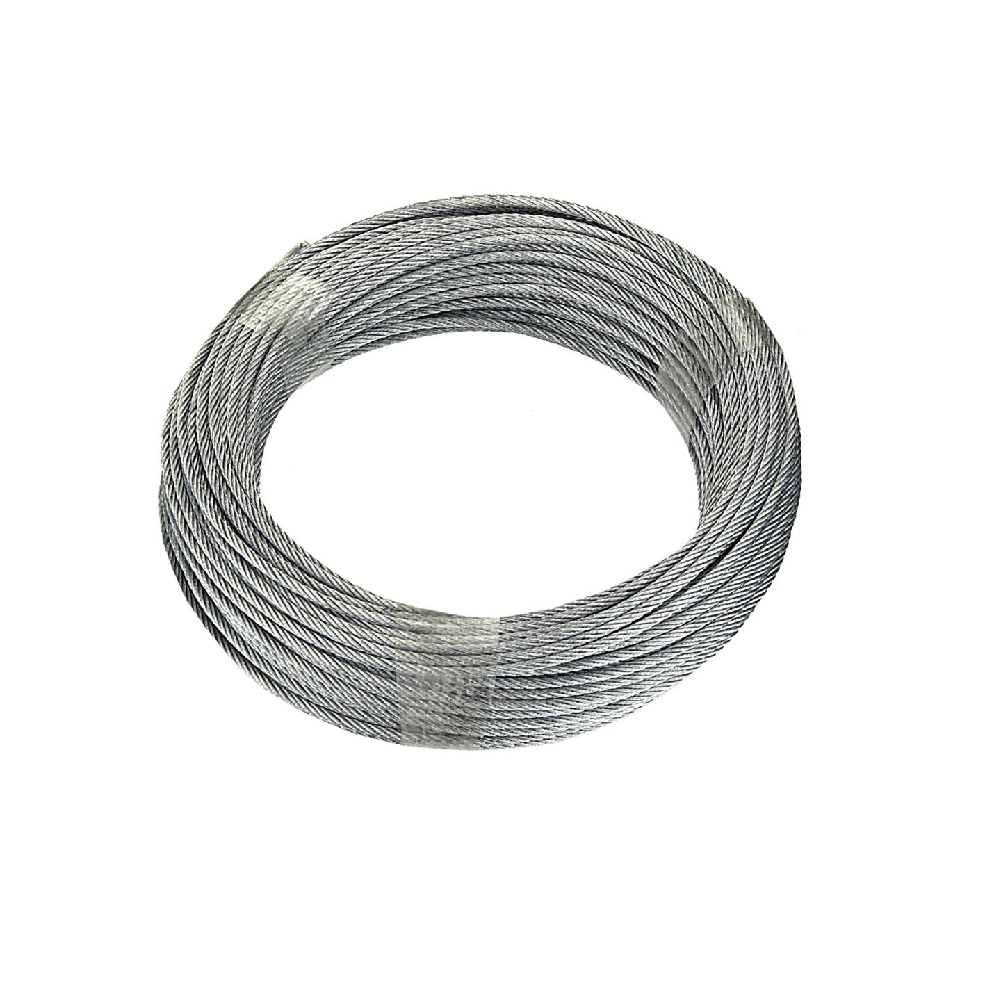 Fune in acciaio zincato anima in fibra tessile Ã˜ 4 mm. - 20 mt.