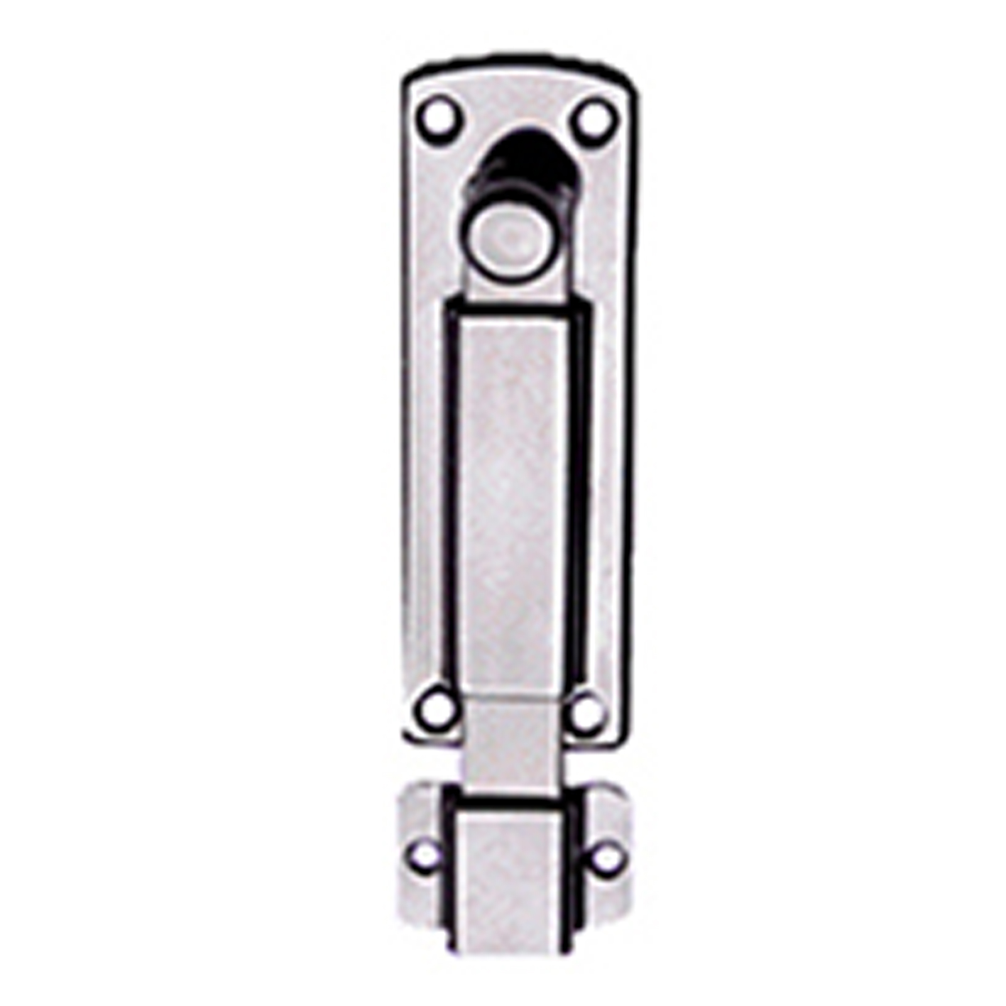 Catenaccio Inox con pomolo e riscontro 80 x 27 mm. - 1 pz.