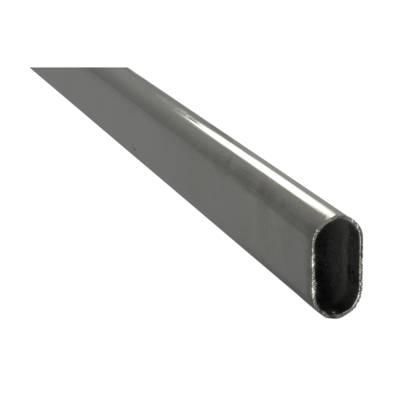Tubo per armadi ovale - 200 cm. - cromato