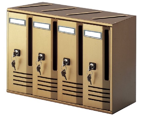 CASELLARIO POSTALE CUBO 4 CASSETTE BR. C4 CM.42X30X17,5