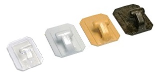 GANCIO ADESIVO PLASTICA TIPO MAJOR 126 TRASP. confezione da PEZZI 10