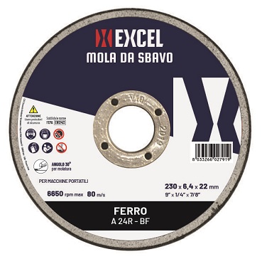 MOLA ABRASIVA EXCEL TAGLIO FERRO 115X2,5X22,23 confezione da PEZZI 10
