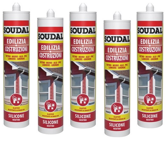 SOUDAL SILICONE NEUTRO EDILIZIA ML.300 GRIGIO RAL 7004