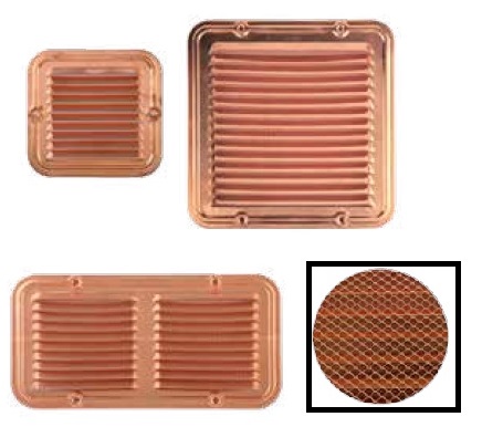 GRIGLIA DI AERAZIONE RAME CM.14X25