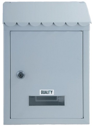 CASSETTA POSTALE FERRO LOUVRE CM. 21X30X7 BIANCA