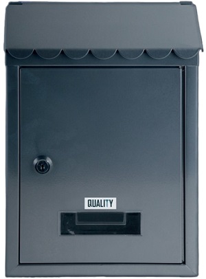 CASSETTA POSTALE FERRO LOUVRE CM. 21X30X7 GRIGIA