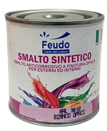 FEUDO SMALTINO BIANCO OPACO RAL 9010 ML.125 confezione da PEZZI 6