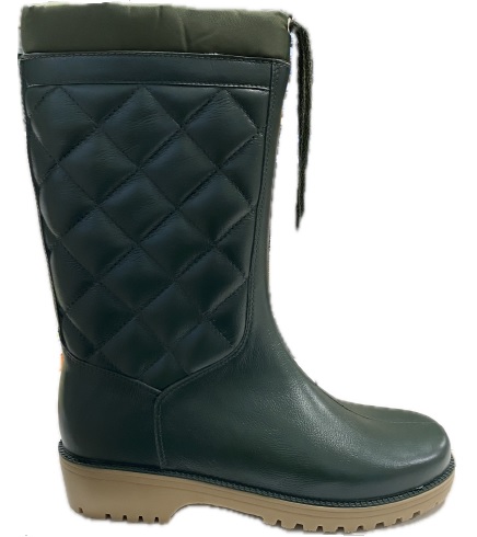 Stivali Pvc Quebec Special Verde Foderato N.42