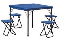 SET PICNIC CM.85,5X 85 + 4 SEDIE