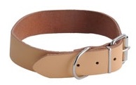 PET COLLARE CUOIO NATURALE CM.61 MM.35