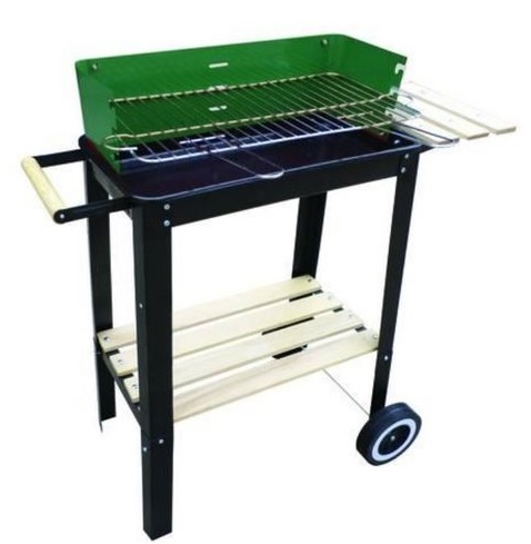 Image of BBQ LAPILLO CM.50X26 H.68 KANSAS C/MENSOLA E RUOTE