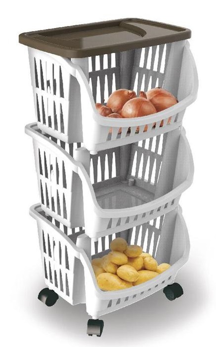 BAMA CARRELLO CUCINA TIDY C/RUOTE CM.39,,5x30x77 TORTORA