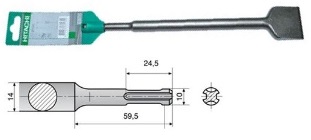 HIKOKI ACC. SCALPELLO SDS-PLUS PIATTO LARGO MM.40X250