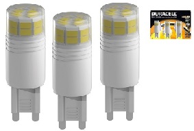 DURACELL LED G9 2700K 2,5W 200lm BLS 3 PZ