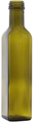 BOTTIGLIA VETRO QUADRA MARASCA 250 ML TAPPO A VITE confezione da PEZZI 48