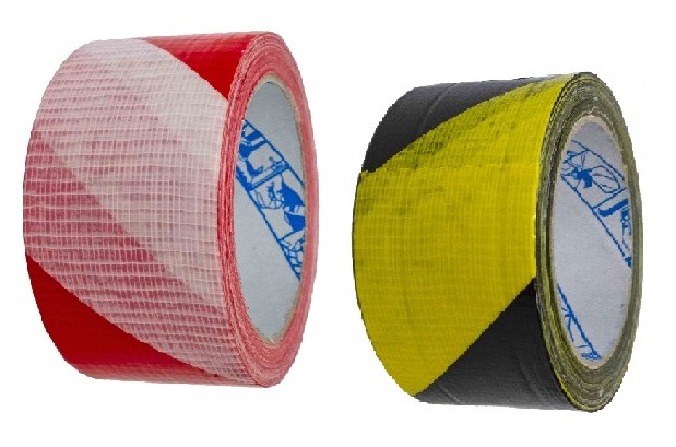 NASTRO SEGNALETICO TELATO GIALLO/NERO MM.50X25MT