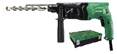 Hikoki DH24PG2WSZ - Martillo Ligero Combinado Sds-Plus 2 Posiciones 730W 2.7J 1050 Rpm 3950 Imp Hasta 24 Mm HormigóN Con MaletíN DH24PG2Z-image