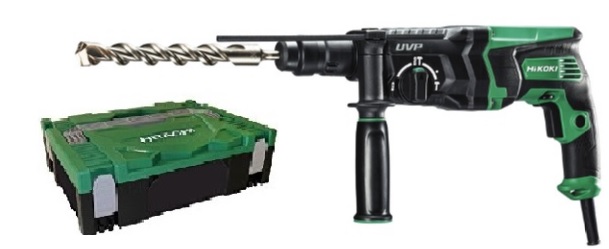 Hikoki DH28PMY2WSZ - Martillo Ligero Combinado Sds-Plus 3 Posiciones 850W 3.0J 1100 Rpm 4300 Imp Hasta 28 Mm HormigóN Con MaletíN DH28PMY2Z-image