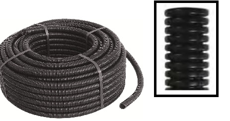 Image of ELET: CORRUGATO NERO C/SONDA IMQ D.16 MT.100