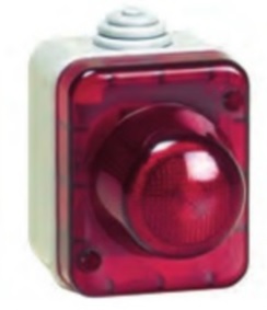 ELET: SEGNALATORE DA PARETE ROSSO E14 IP54