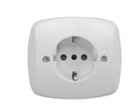 ELET: PRESA SCHUKO C/PLACCA AUTOPORTANTE X SCATOLA TONDA AV