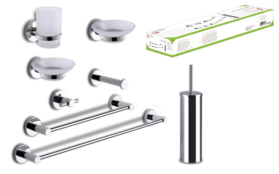 GEDY FELCE SET 8 PEZZI CROMATO ART.FE99