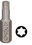 LTI INSERTO TORX 1/4 MM.25 TX25 confezione da PEZZI 10