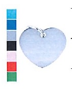 MYFAMILY MEDAGLIETTA CUORE MM.25X28 GRIGIO MFB72 confezione da PEZZI 5