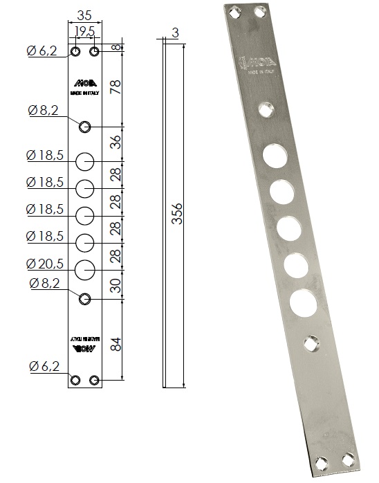 MOIA CONTROPIASTRA DMTS0343 ACC.CROMATO