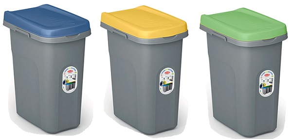 PATTUMIERA RACCOLTA DIFFERENZIATA ECO SYSTEM LT.15 GIALLA