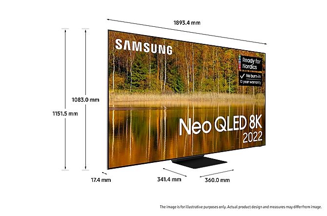Immergiti nell'Esperienza Visiva con Samsung QE85QN800BTXXC: TV QLED 85 Pollici