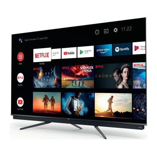 Tcl Televisore QledAndroidTv Tv Tcl 65C815 C81 SERIES Qled Android Tv Alluminio nero spazz...