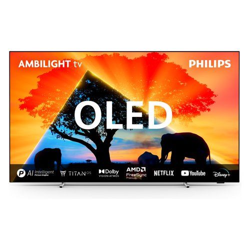 Philips Televisore SmartTVUHD Tv Philips 55OLED769 12 AMBILIGHT Smart TV UHD Cromato satin...