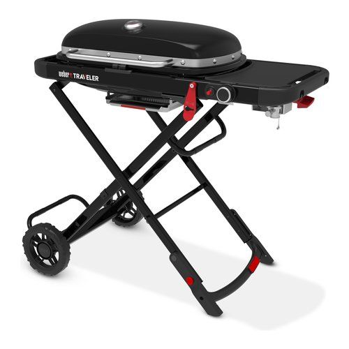 Weber Barbecue pieghevole Barbecue GPL Weber 1501745 TRAVELER pieghevole Nero 0077924909993