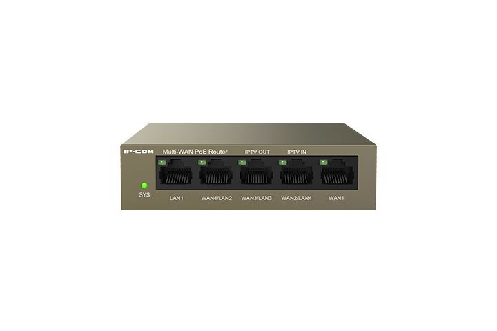 IP-COM 5 PORT CLOUD MANAGED POE ROUTER / AP CONTROLLER MAX 4 WAN - immagine prodotto
