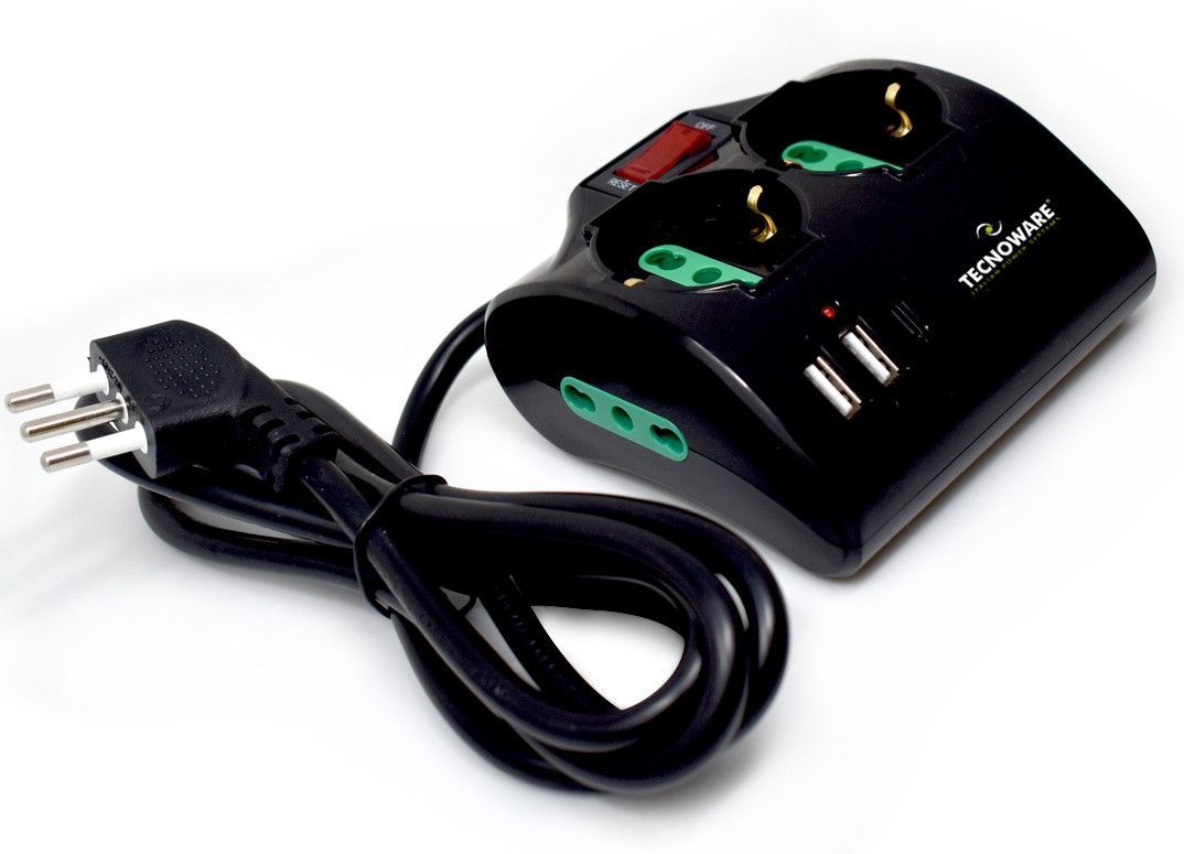 Tecnoware Fmp4iigusb Multipresa Con Interruttore