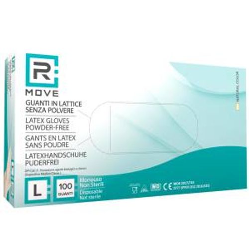 1Conf. da 100pz Tg.L - RMove Guanti Lattice 5.7gr Senza Polvere