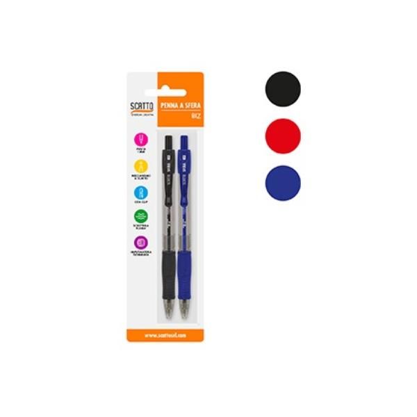 CF2 PENNE SFERA 1 MM BLU-NERO-ROSSA