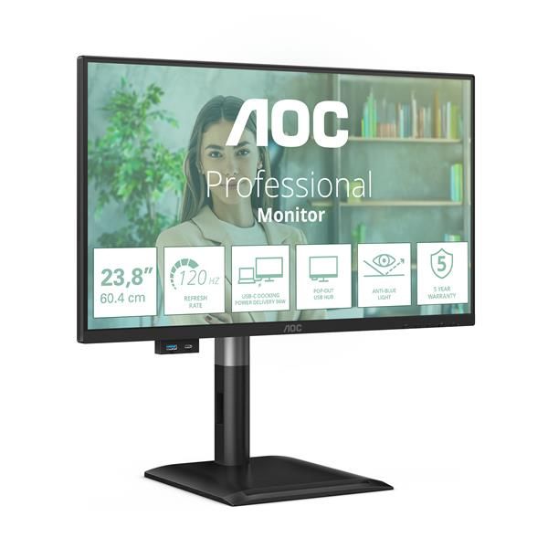 Aoc 24P4CV Monitor PC 23,8" Full HD IPS 120 Hz (Nero)