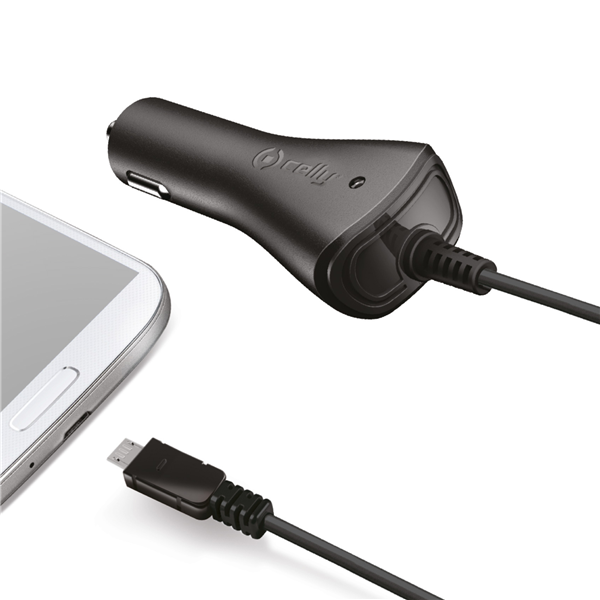 CAR CHARGER MICROUSB 1A/5W BLACK