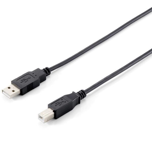 USB 2.0 CABLE A->B M/M 1 8M BLACK