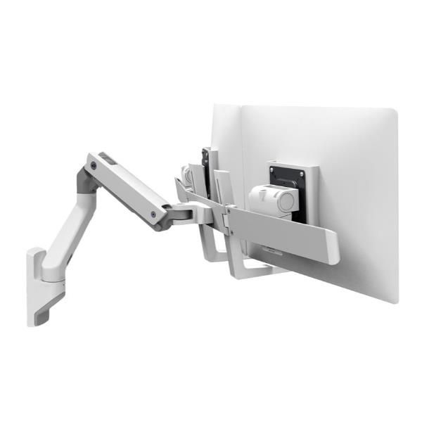 Ergotron HX WALL DUAL MONITOR ARM, WHITE 0698833054538