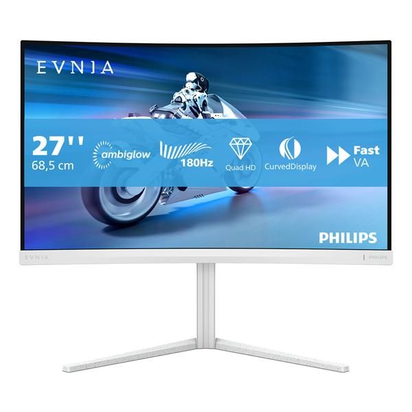 Philips Evnia 5000 27M2C5501 Monitor PC 27" Quad HD VA 180 Hz (Bianco)