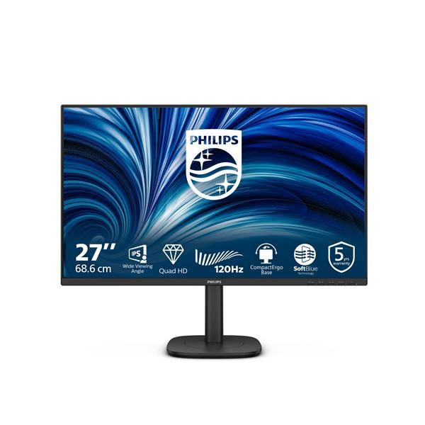 Philips 27B2N3500J Monitor PC 27" Quad HD IPS 120 Hz (Nero)